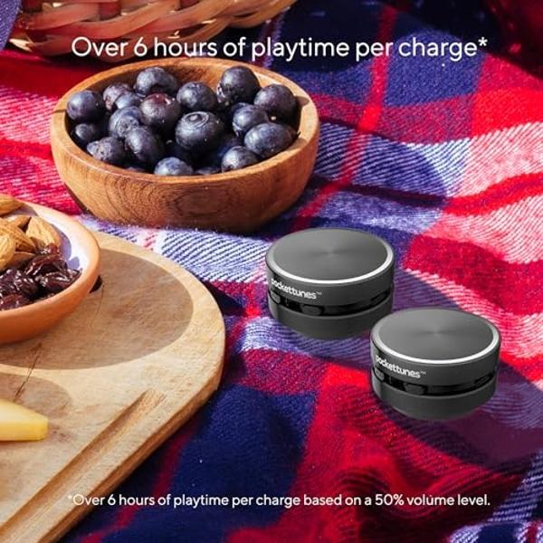 Altavoz Bluetooth pockettunes, altavoz inalámbrico portátil de conducción ósea con volumen más alto, sonido nítido, graves intensos, mini reproductor de música para casa, exterior 