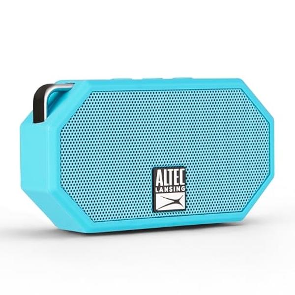 Altec Lansing Mini H2O - Altavoz Bluetooth resistente al agua, con certificación IP67 y flota en el agua. Altavoz compacto y portátil para senderismo, camping, piscina y playa.