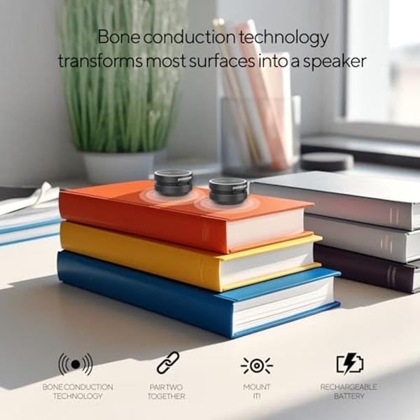 Altavoz Bluetooth pockettunes, altavoz inalámbrico portátil de conducción ósea con volumen más alto, sonido nítido, graves intensos, mini reproductor de música para casa, exterior 