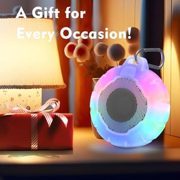 Altavoz Bluetooth para ducha resistente al agua HEYSONG, duradero y portátil con sonido nítido, ideal para ducha, piscina, playa y kayak. Un gran regalo para todas las edades.