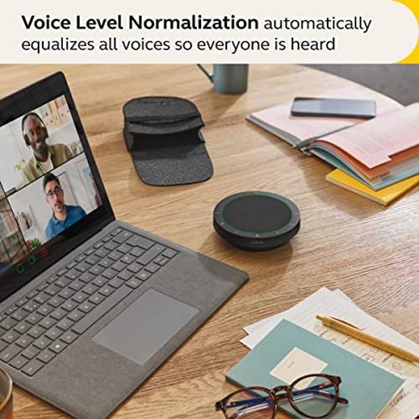 Jabra Speak2 55 - Altavoz inalámbrico Bluetooth - Altavoz portátil con 4 micrófonos con cancelación de ruido, altavoces de rango completo de 50 mm y audio de banda ancha - Altavoz 