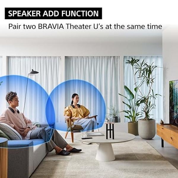 Altavoz inalámbrico portátil Sony BRAVIA Theater U con Bluetooth, sonido de cine en casa personalizado, compatible con juegos, micrófono integrado, batería de 12 horas de duración,