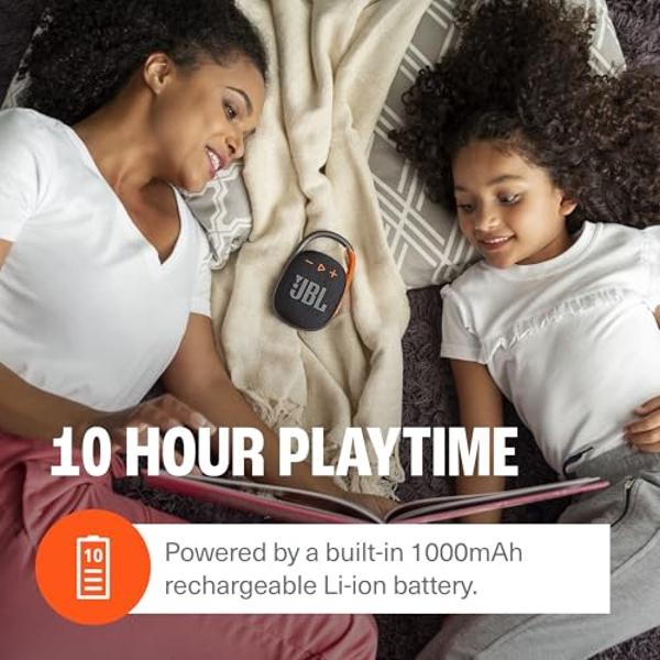 JBL Clip 4 - Altavoz portátil inalámbrico Bluetooth resistente al agua y al polvo - Negro (Renovado)