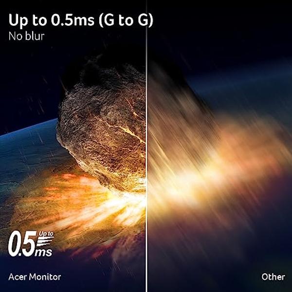 Monitor IPS para juegos de PC Acer Nitro de 27" WQHD 2560 x 1440 | AMD FreeSync Premium, frecuencia de actualización de hasta 180 Hz, 0,5 ms, DCI-P3 95 %, 1 DisplayPort 1.2 y 2 HDM