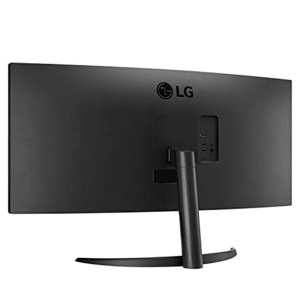 Monitor para juegos LG 34WP60C-B de 34 pulgadas, curvado, UltraWide QHD (3440 x 1440), relación de aspecto 21:9, con gama cromática sRGB de 160 Hz, HDR 10, AMD FreeSync Premium e i