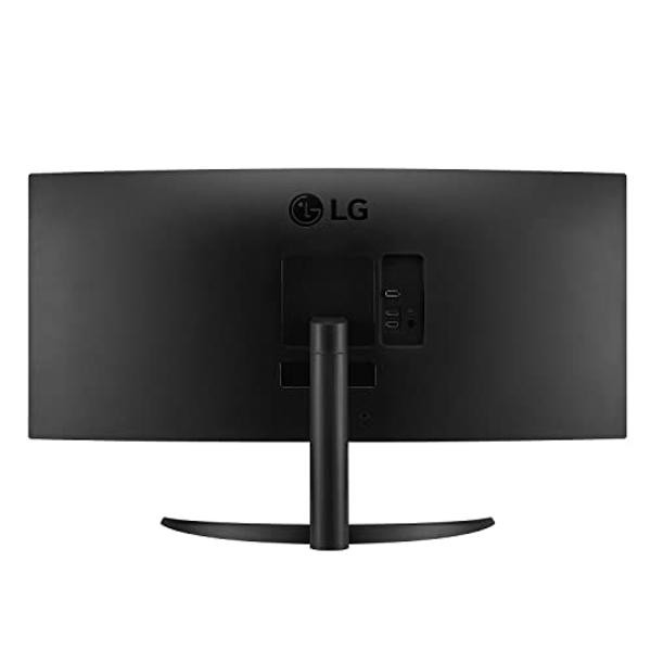 Monitor para juegos LG 34WP60C-B de 34 pulgadas, curvado, UltraWide QHD (3440 x 1440), relación de aspecto 21:9, con gama cromática sRGB de 160 Hz, HDR 10, AMD FreeSync Premium e i