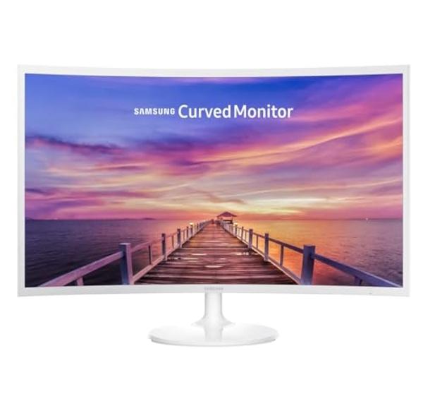Monitor LED Samsung curvo superdelgado de 27 pulgadas, 1080i, blanco, resolución 1920 x 1080 (renovado)