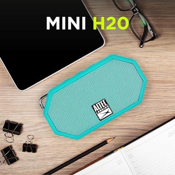 Altec Lansing Mini H2O - Altavoz Bluetooth resistente al agua, con certificación IP67 y flota en el agua. Compacto y portátil para senderismo, camping, piscina y playa.