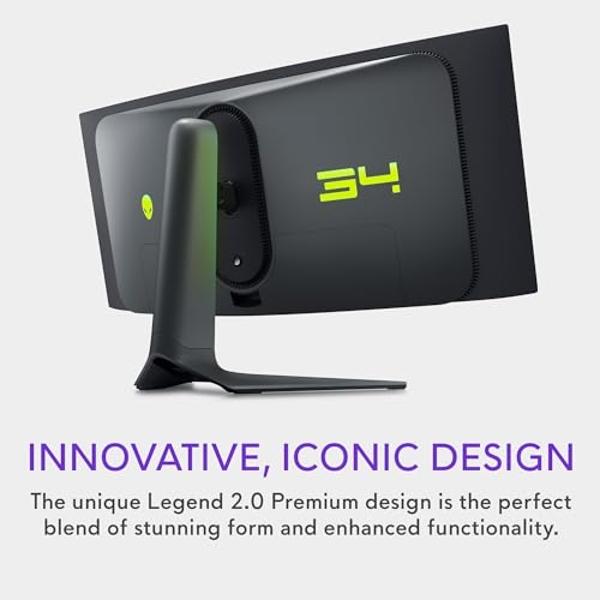 Monitor curvo para juegos QD-OLED Alienware AW3423DWF: pantalla curva OLED de puntos cuánticos de 34 pulgadas, 0,1 ms, 165 Hz, formato 21:9, gama cromática DCI-P3 del 99,3 %, VESA 