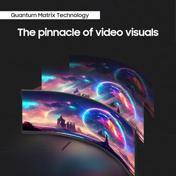 Monitor curvo para juegos Samsung Odyssey Neo G9 Series Dual 4K UHD 1000R de 57", 240 Hz, 1 ms con DisplayPort 2.1, Quantum Mini-LED, DisplayHDR 1000, AMD FreeSync Premium Pro, LS5