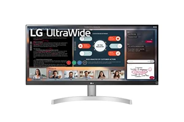 Monitor LG UltraWide WFHD de 29 pulgadas FHD 1080p 29WN600-W, IPS con compatibilidad HDR 10, color plateado