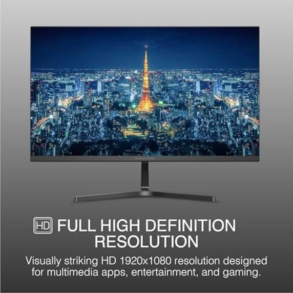 Monitor Packard Bell airFrame FHD de 21", 1920 x 1080, ultrapanorámico, montaje VESA, ajuste de inclinación, HDMI/VGA, bisel delgado, para el hogar, la oficina y juegos ligeros (pa