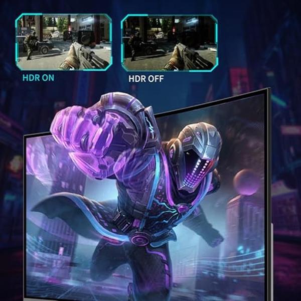 Monitor curvo para juegos ViewEdge de 27 pulgadas, 180 Hz, 1 ms, FHD 1920 x 1080P, pantalla VA 1800R, 120 % sRGB con FreeSync, bajo desenfoque de movimiento, HDMI y DP, altavoces i