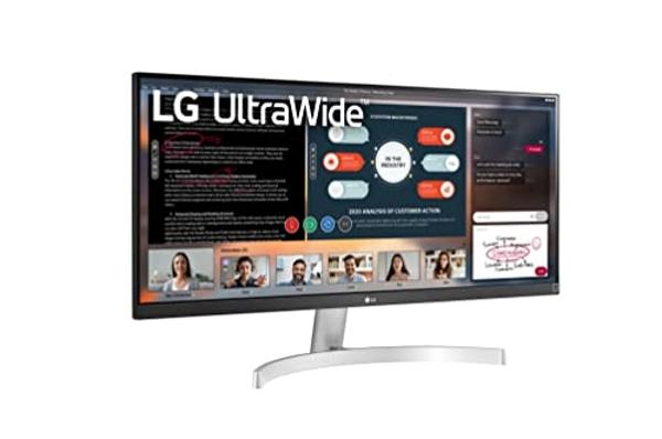 Monitor LG UltraWide WFHD de 29 pulgadas FHD 1080p 29WN600-W, IPS con compatibilidad HDR 10, color plateado
