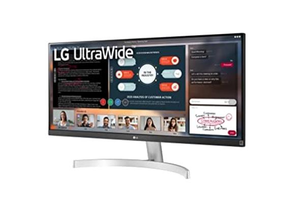Monitor LG UltraWide WFHD de 29 pulgadas FHD 1080p 29WN600-W, IPS con compatibilidad HDR 10, color plateado