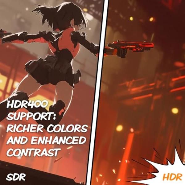 Monitor para juegos AOC Q27G4XN de 27", 2K QHD 2560x1440, 180 Hz, 1 ms, Adaptive-Sync, altura ajustable, 2 HDMI 2.0, 1 DisplayPort, compatible con Xbox/PS5/Switch, 3 años de garant