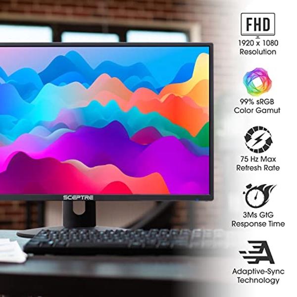 Monitor para juegos KOORUI de 25 pulgadas, 180 Hz FHD 1080p, GTG de 1 ms, G-Sync adaptativo, FreeSync Premium, sin marco en 3 lados, 2 HDMI, DisplayPort, negro