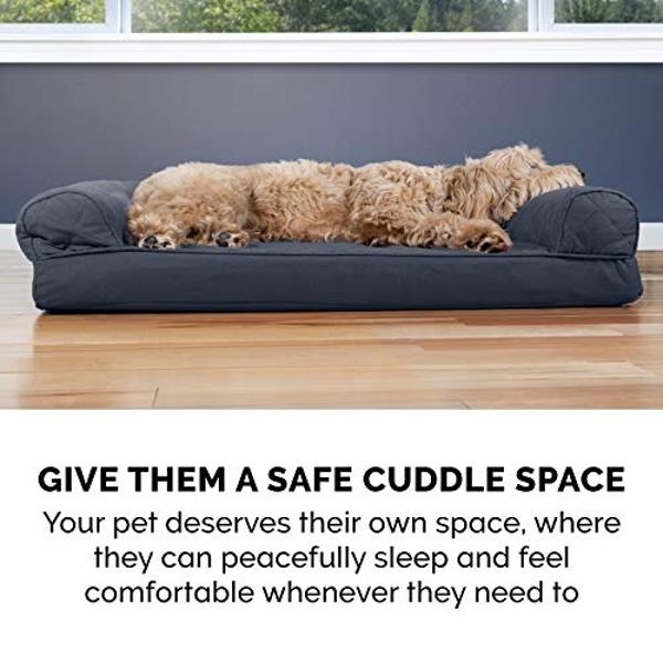 Camas ortopédicas Bedsure para perros grandes: lavables e impermeables, sofá grande y cómodo con funda extraíble y lavable, espuma de soporte y base antideslizante, color verde osc