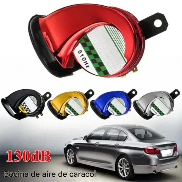 Bocina Universal moto azul claxon caracol 12V CC 130dB sirena fuerte 510Hz coche camión altavoces