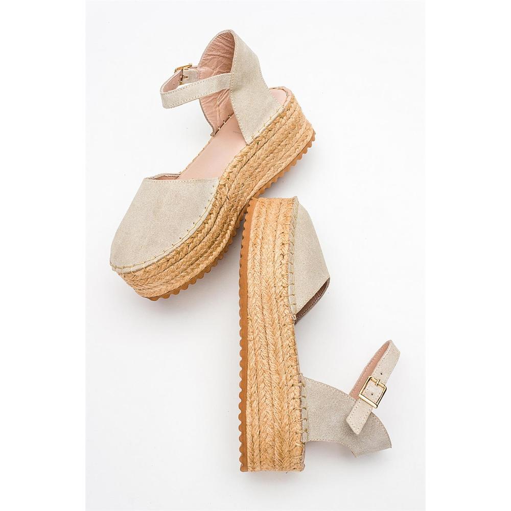 Viba - Alpargatas de ante beige