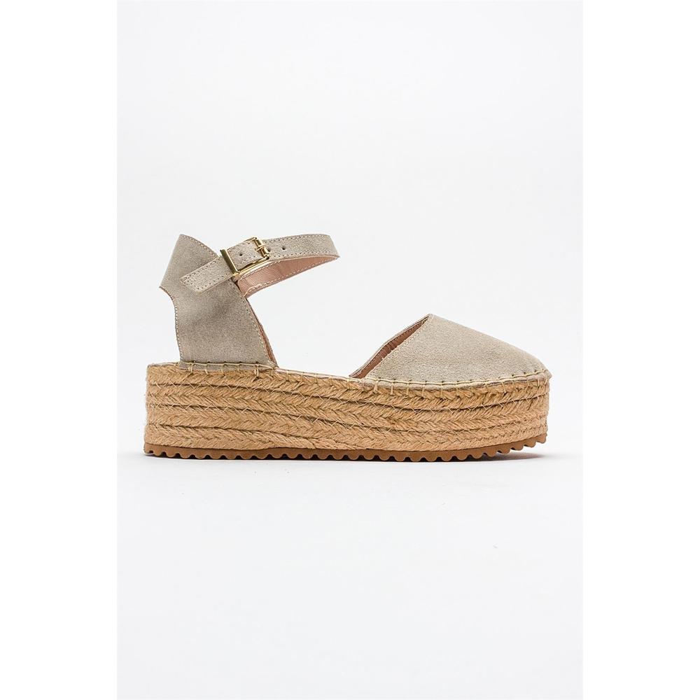 Viba - Alpargatas de ante beige