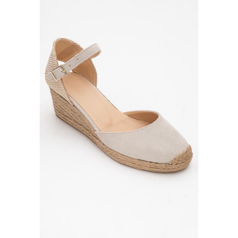 Aldea - Alpargatas de plataforma de ante beige