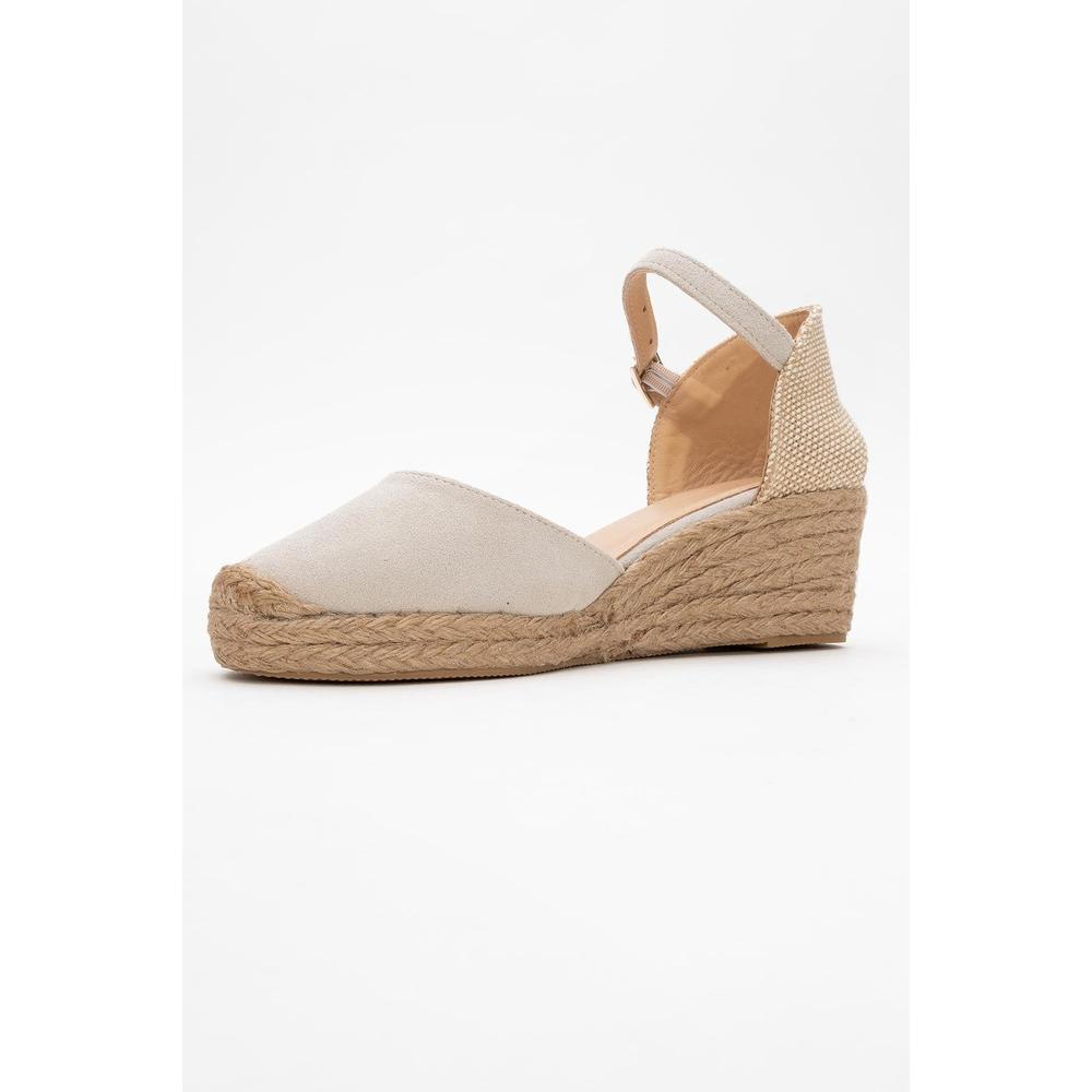 Aldea - Alpargatas de plataforma de ante beige