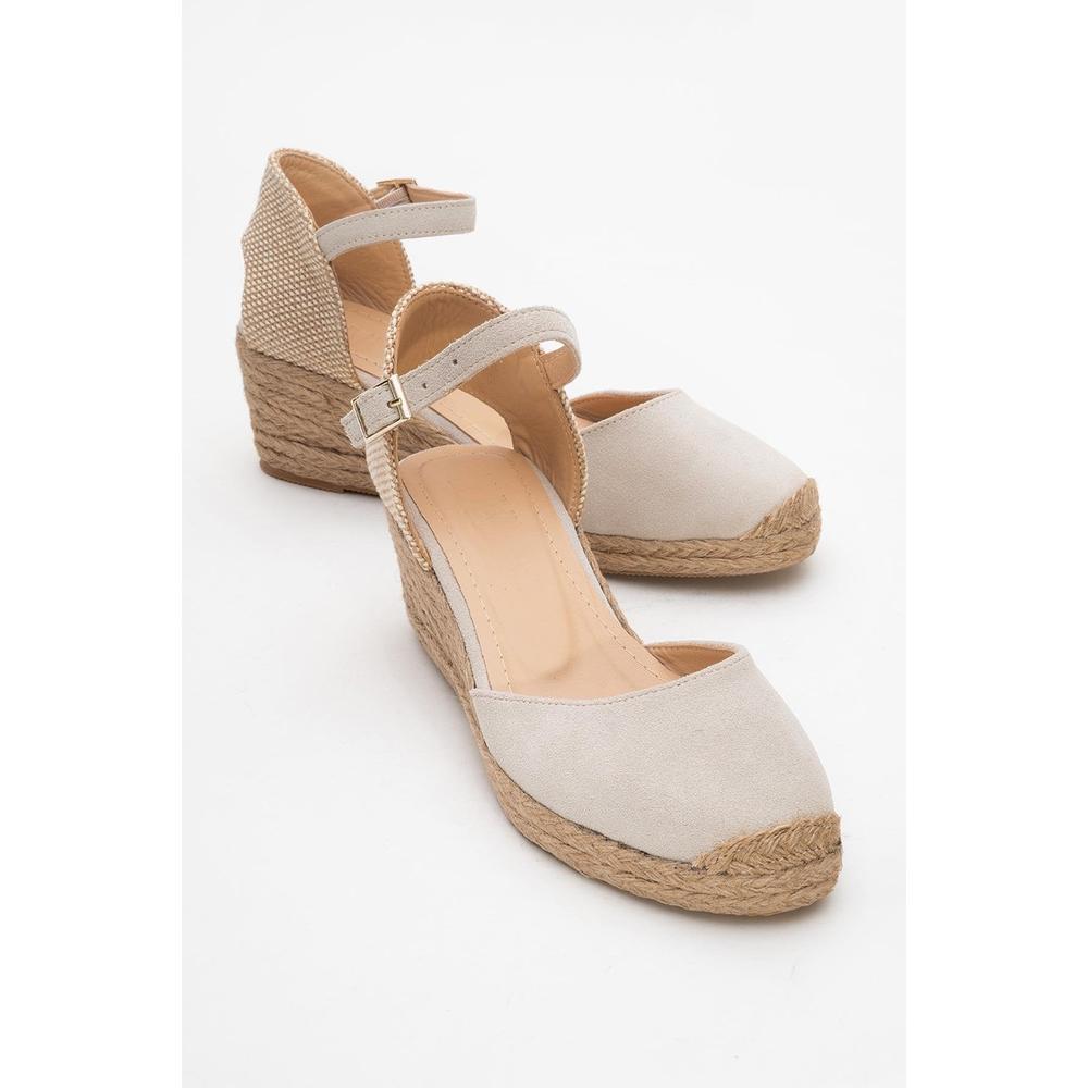 Aldea - Alpargatas de plataforma de ante beige