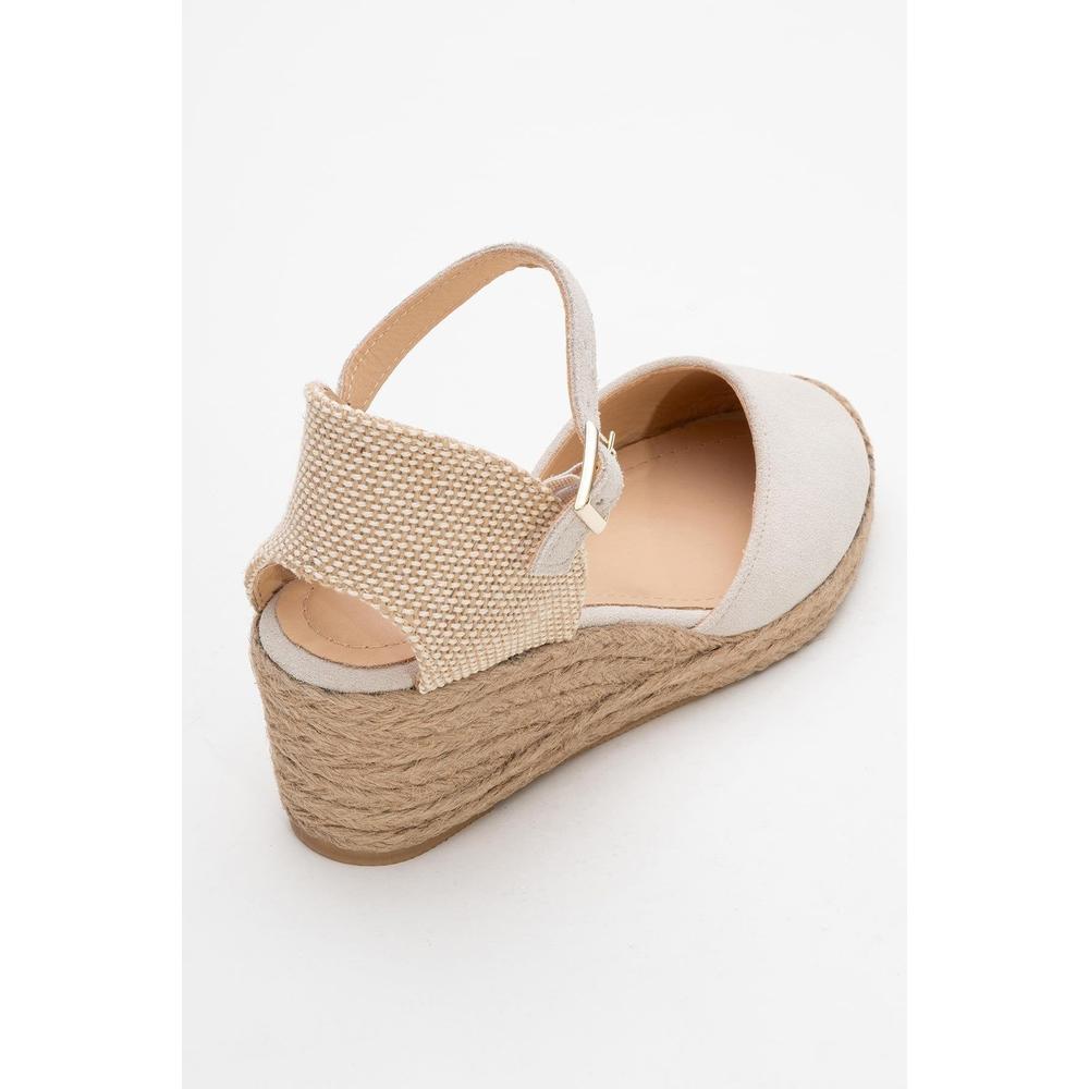 Aldea - Alpargatas de plataforma de ante beige