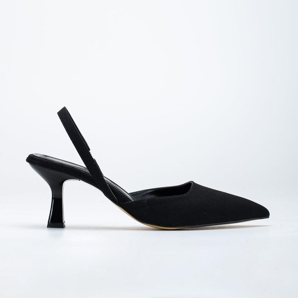 Rae - Zapatos de tacón bajo con tira trasera negros