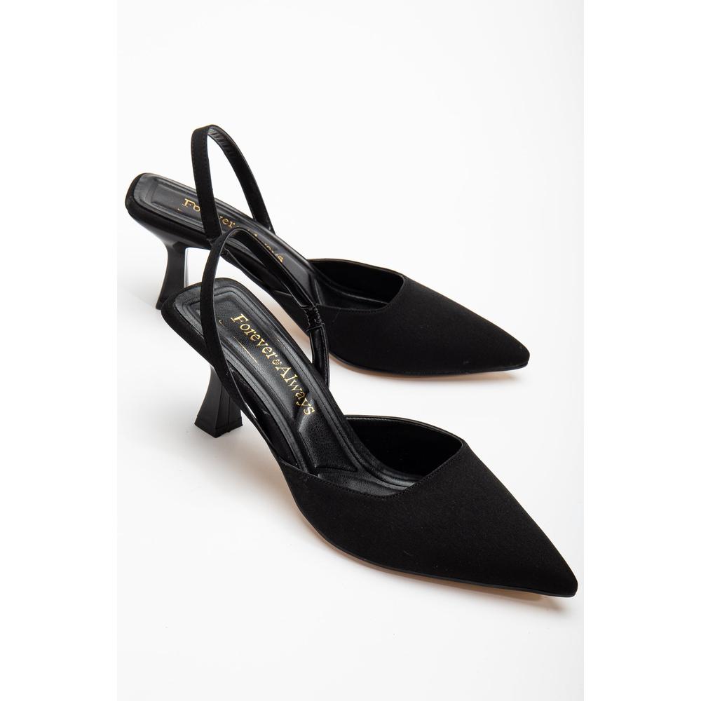 Rae - Zapatos de tacón bajo con tira trasera negros