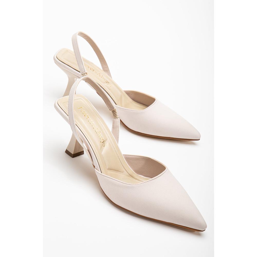 Rae - Zapatos de tacón bajo con tira trasera beige