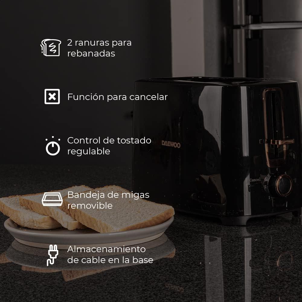TOSTADOR PAN BAGEL 2 RANURAS DAEWOO DST-6564 RETRO