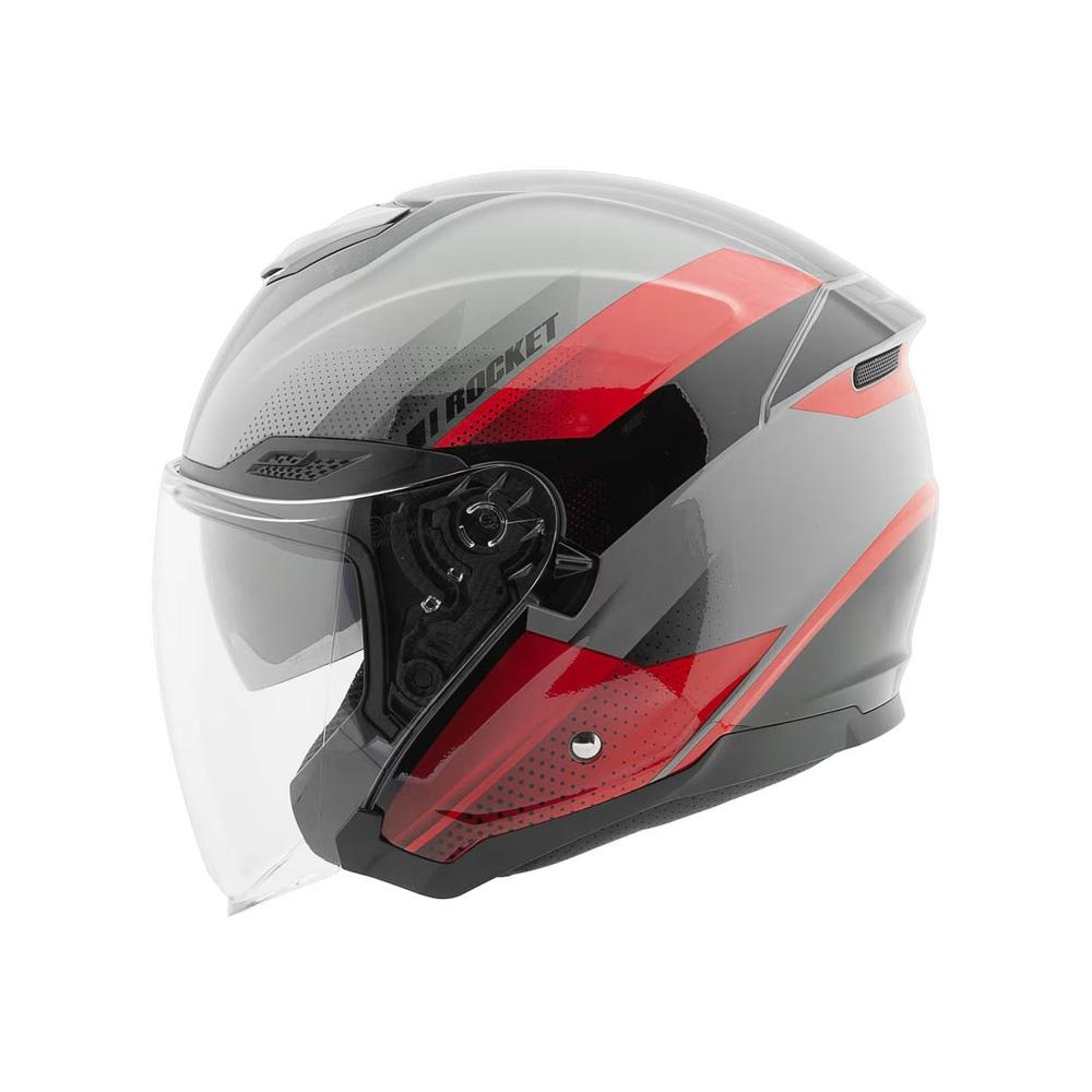 Casco Abierto Joe Rocket RKT 70 Velocity Negro / Gris / Rojo
