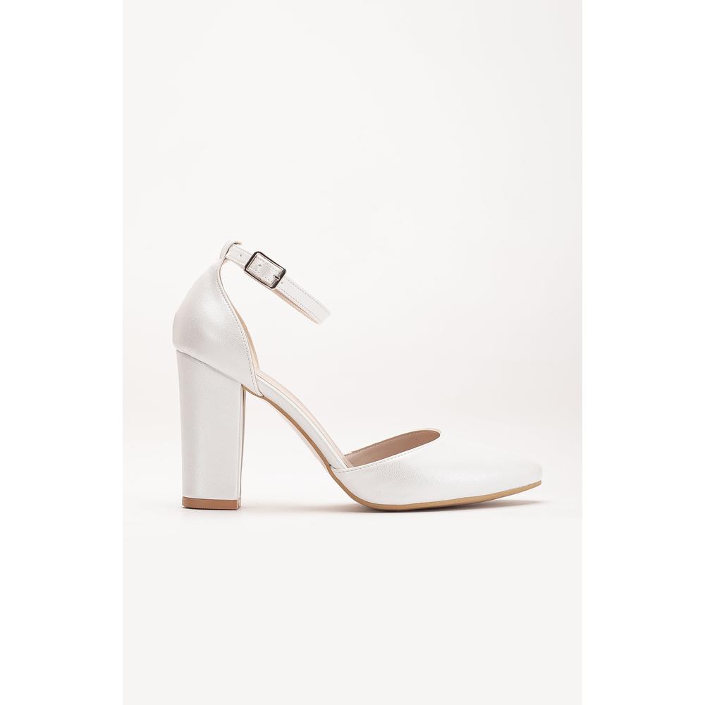 Denise - Tacones de novia marfil con perlas
