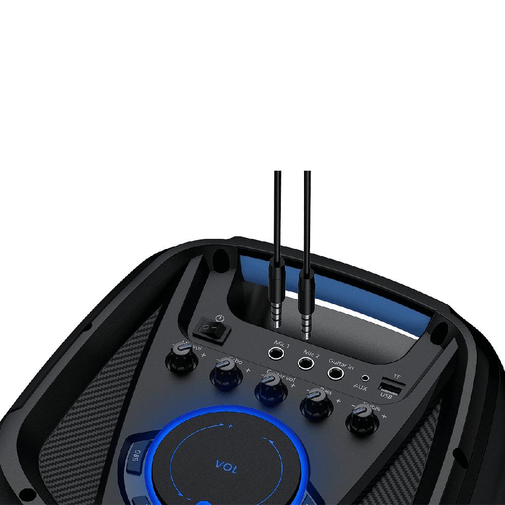 Bocina Philips Party Speaker Bluetooth con efectos de luz para fiesta y entradas de micrófono