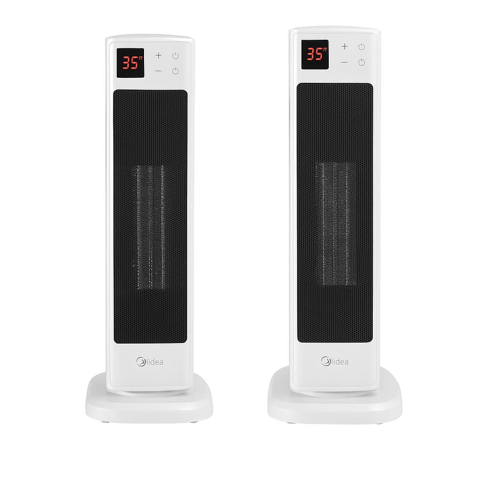 2 Calefactor Eléctrico Cerámico de torre 2 en 1 Dual Flow 23”