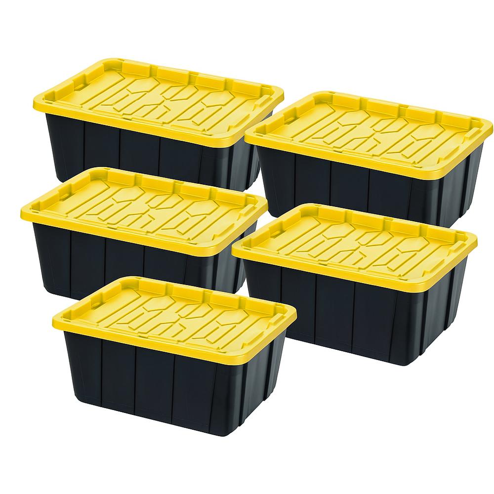 5 CAJAS ORGANIZADORAS Plastico 102 Litros 53x78x37cm