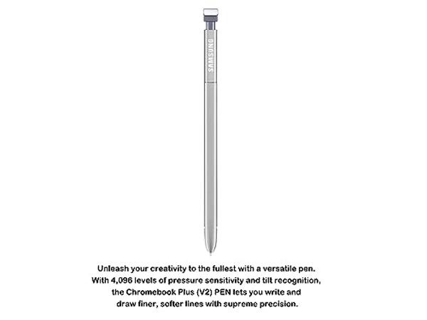 Portátil 2 en 1 Samsung Chromebook Plus V2 360 con cámara web dual (pantalla táctil FHD+ de 12,2", Intel Celeron 3965Y, 4 GB de RAM, 128 GB (64 GB eMMC + tarjeta SD de 64 GB), lápi.