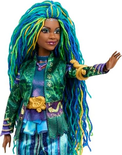 Muñeca de moda Mattel Disney Descendants: El ascenso de Red y accesorio, Uliana, hermana menor de Úrsula, con ropa y collar inspirados en la película..