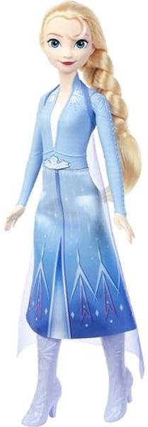 Juguetes de Frozen de Mattel Disney: Muñeca Elsa Singing Adventure con ropa distintiva que canta "Into the Unknown" de la película Frozen 2 de Disney..