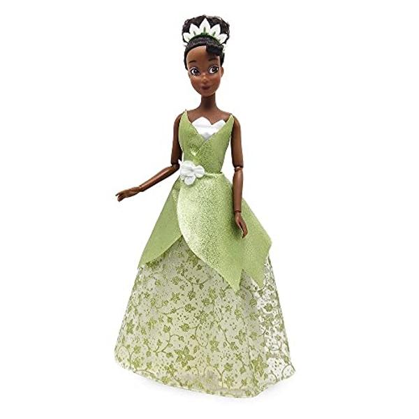 Muñeca clásica oficial de Disney Princess (Tiana de La princesa y el sapo), 11 pulgadas, incluye cepillo con detalles moldeados, juguete articulado con atuendo clásico - Juguetes d.