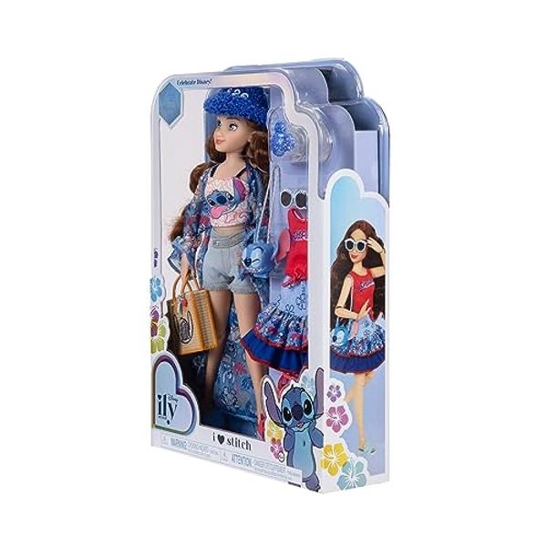 Muñecas Disney ily 4EVER Disney 100 - Stitch de 11.5 "de alto con 13 puntos de articulación, dos conjuntos completos para combinar y un anillo brillante de Mickey para ti..
