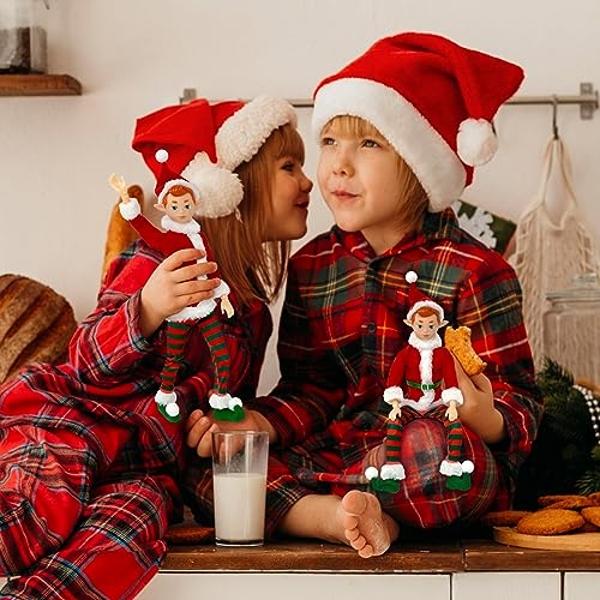 Muñecos elfos originales: elfos navideños articulados de 30 cm para niños o decoración.