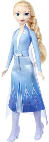 Juguetes de Frozen de Mattel Disney: Muñeca Elsa Singing Adventure con ropa distintiva que canta "Into the Unknown" de la película Frozen 2 de Disney..