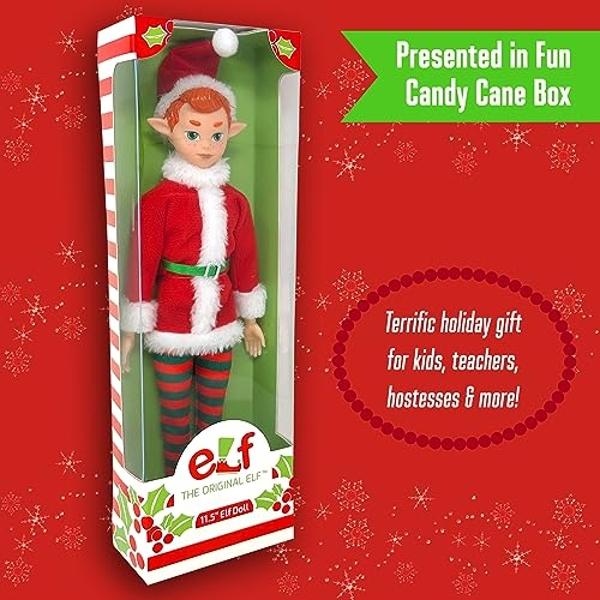 Muñecos elfos originales: elfos navideños articulados de 30 cm para niños o decoración.