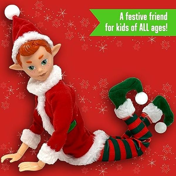 Muñecos elfos originales: elfos navideños articulados de 30 cm para niños o decoración.