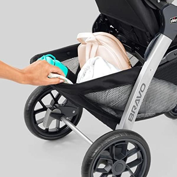 Sistema de viaje Chicco Bravo Trio 3 en 1, cochecito Bravo de plegado rápido con asiento infantil para auto KeyFit 30 y base, conjunto de asiento infantil para auto y cochecito | G.