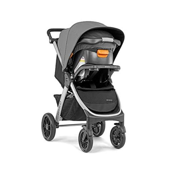 Sistema de viaje Chicco Bravo Trio 3 en 1, cochecito Bravo de plegado rápido con asiento infantil para auto KeyFit 30 y base, conjunto de asiento infantil para auto y cochecito | G.