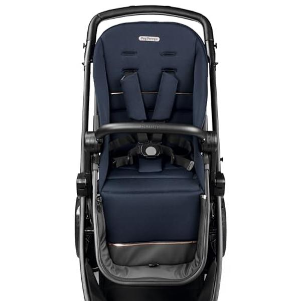Peg Perego Ypsi – Cochecito compacto individual o doble – Compatible con todas las sillas de auto Primo Viaggio 4-35 y cunas Ypsi – Fabricado en Italia – Azul brillante (azul y cob.